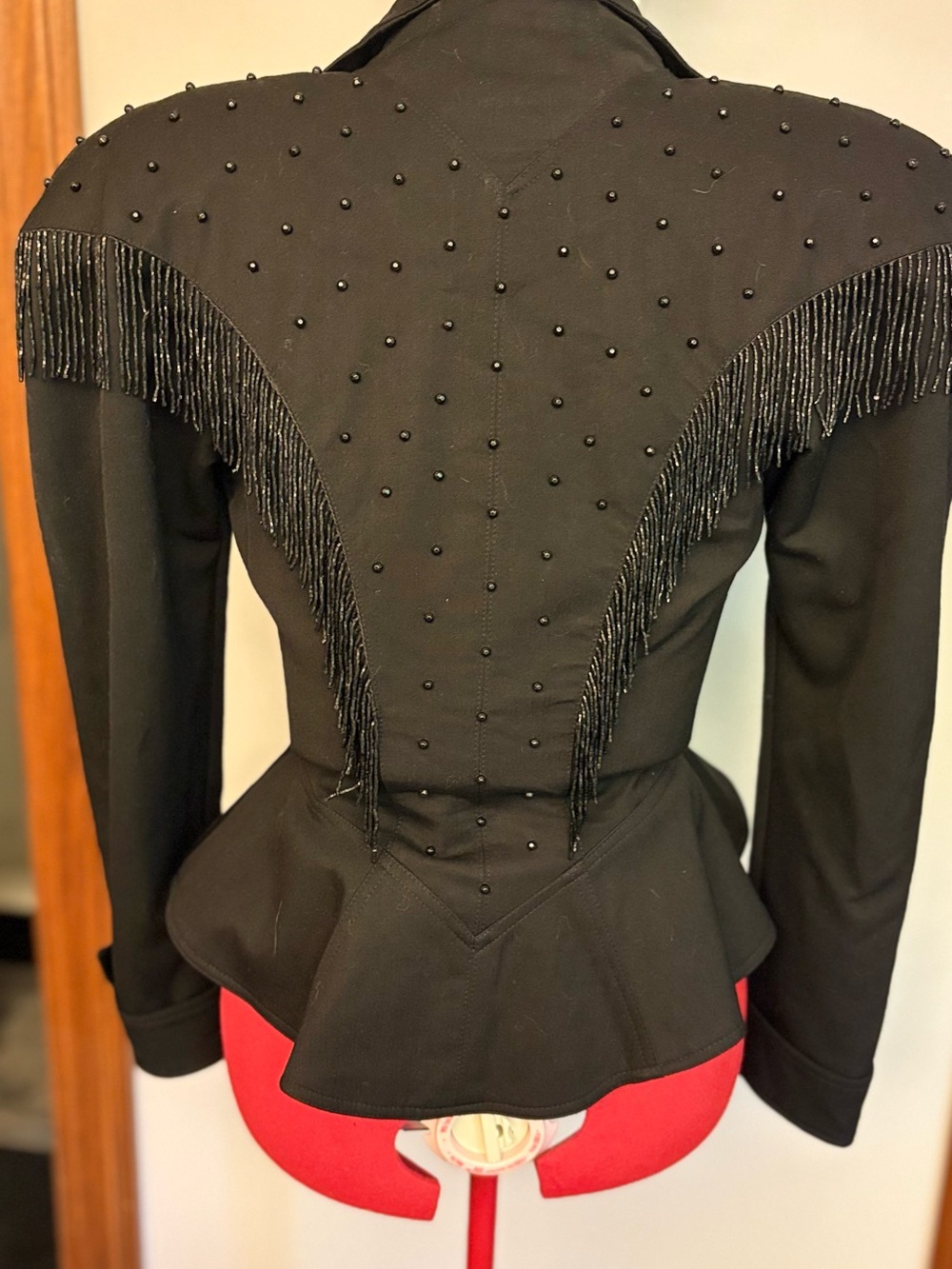 Vintage Black Cache Beaded fringe Jacket Size 6! Gorgeous - Picture 8 of 16